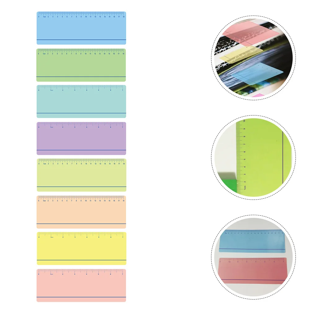 

8Pcs Pet Reading Guide Strips Ruler for Kids Adults Shatterproof Line Reader Tool Classroom School Supplies Bulk Set