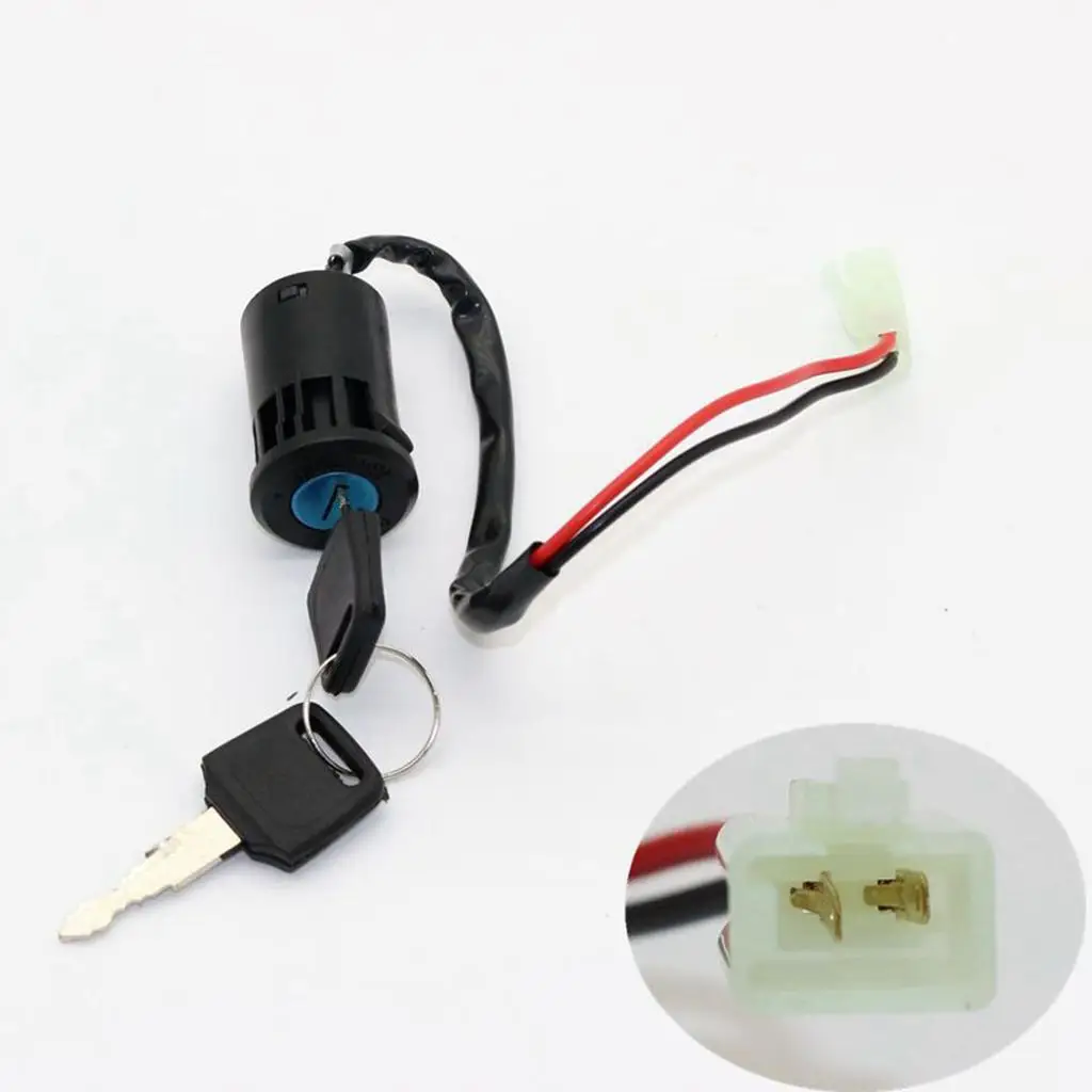 2 Wires Ignition Switch with 2 Keys On-Off Lock for Electrical Scooter ATV Pocket Bikes Motorcycle Motorbike ATV Dirt Bike