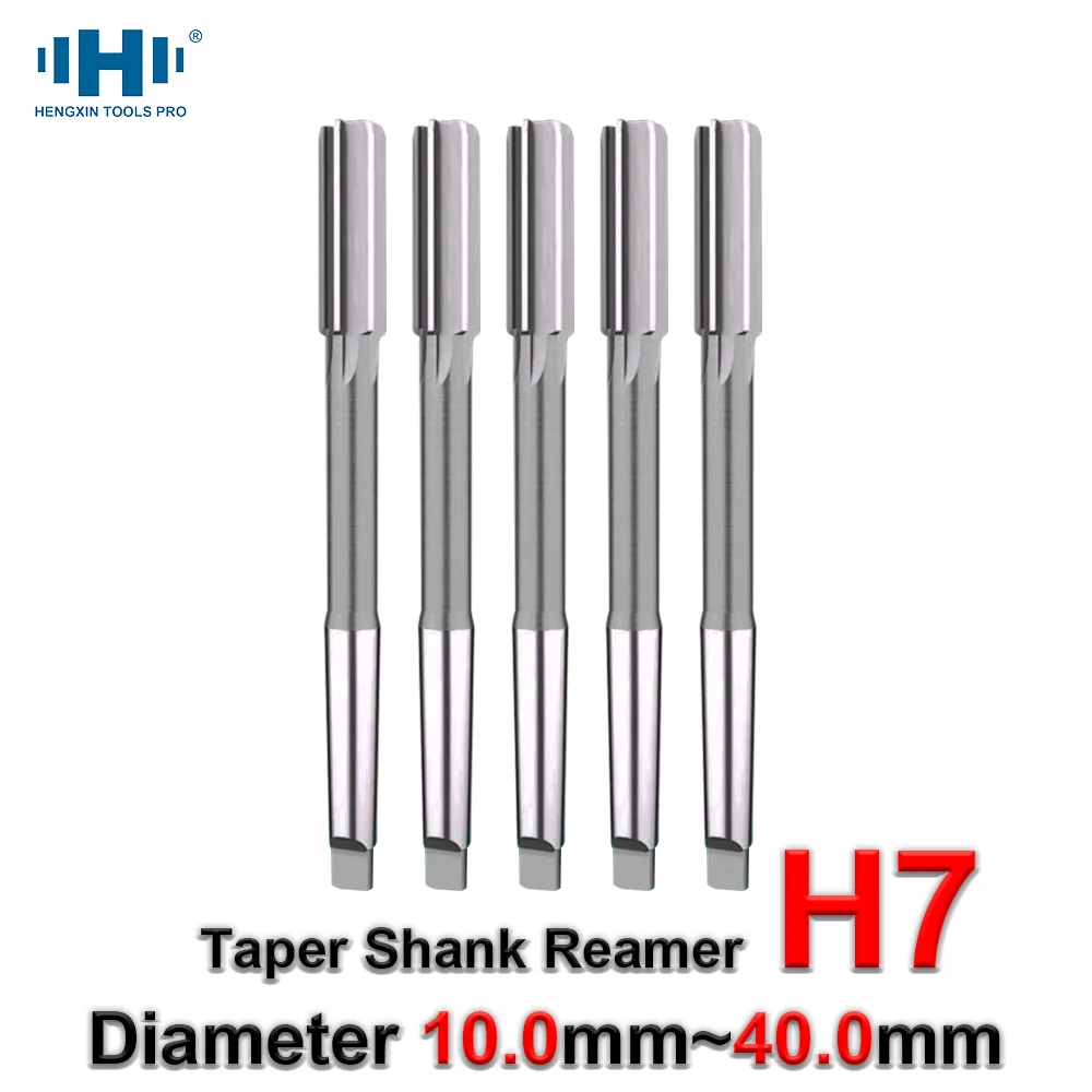 

HENGXIN Reamer HSS taper shank CNC tools Reamer Cutter machine reamer H7 10~40mm Morse taper shank reamer for machine tool