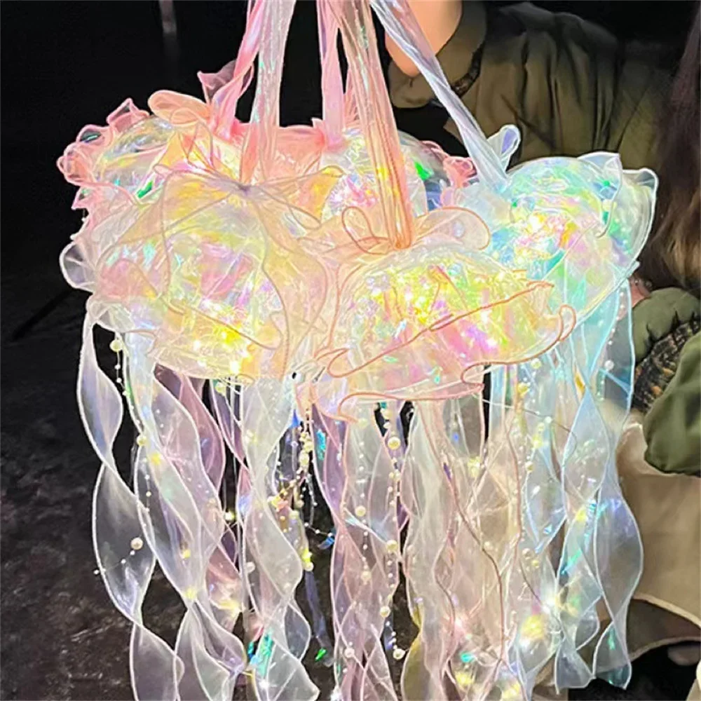 Lamp Flower Lamp Bedroom Night Light Glowing Jellyfish for Home Garden Party Festival Atmosphere Decoration Creative Gifts