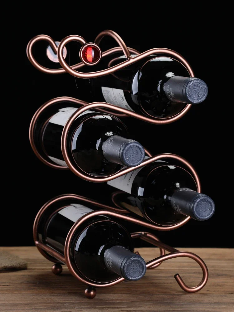 Creative Red Wine Rack Home Decoration Grape Bottle Rack Wine Cabinet Decoration Ornaments Wine Bottle Rack Household CS45