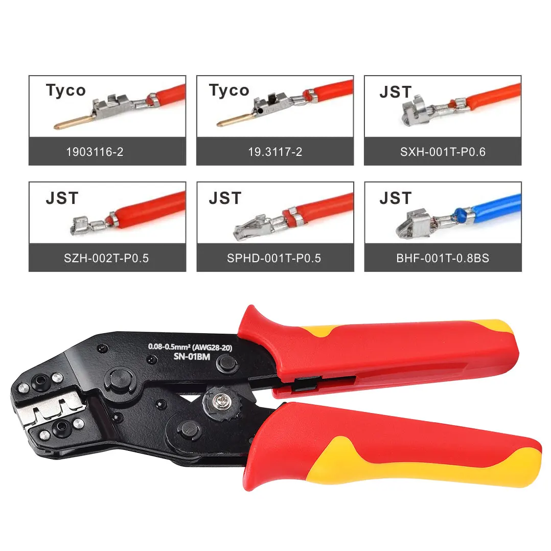 SN-01BM/025/28B/48B/58B/2549 Crimping Pliers For Tab 2.8 4.8 6.3 XH2.54 SM2.5 DuPont2.54 Terminals Car Connector Wire Clamp Tool