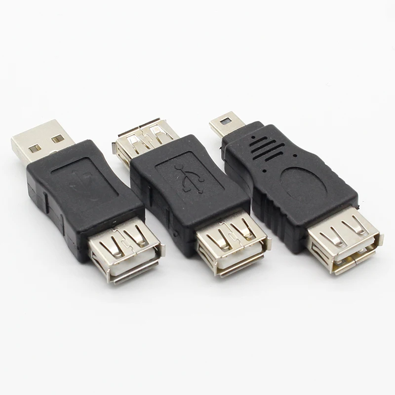 10Pcs OTG 5pin F/M Mini Changer Adapter Converter USB Male to Female Micro USB Adapter USB Gadgets