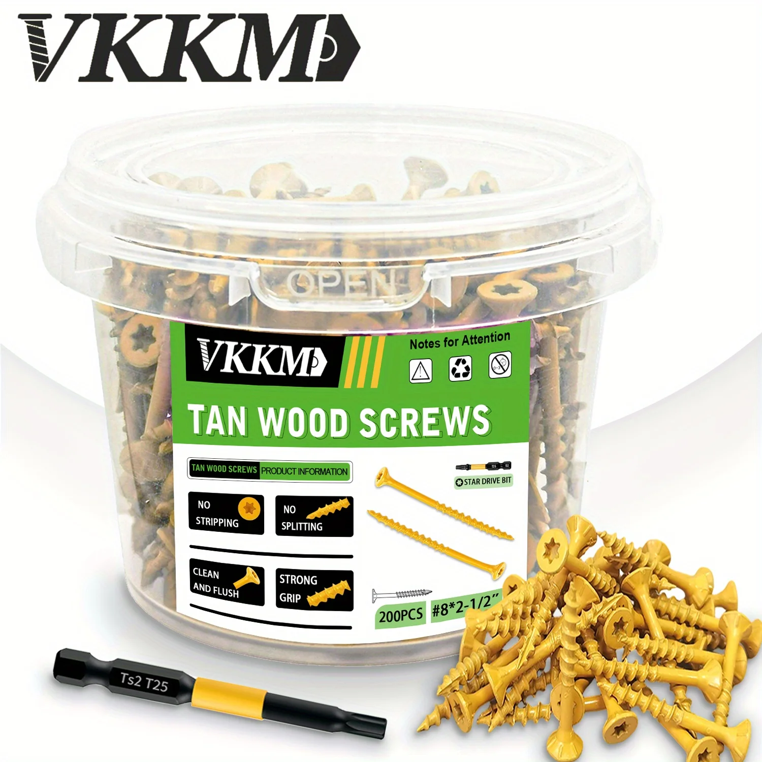 

VKKM #8#9#10 Outdoor Construction Wood Screw Plum Blossom Head Self-tapping Deck Screw Pavilion Construction Wood Project