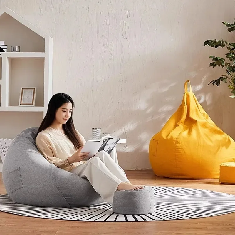 

Lazy sofa single bedroom reclining reclining chair living room pumpkin tatami balcony girls sitting pier leisure chair