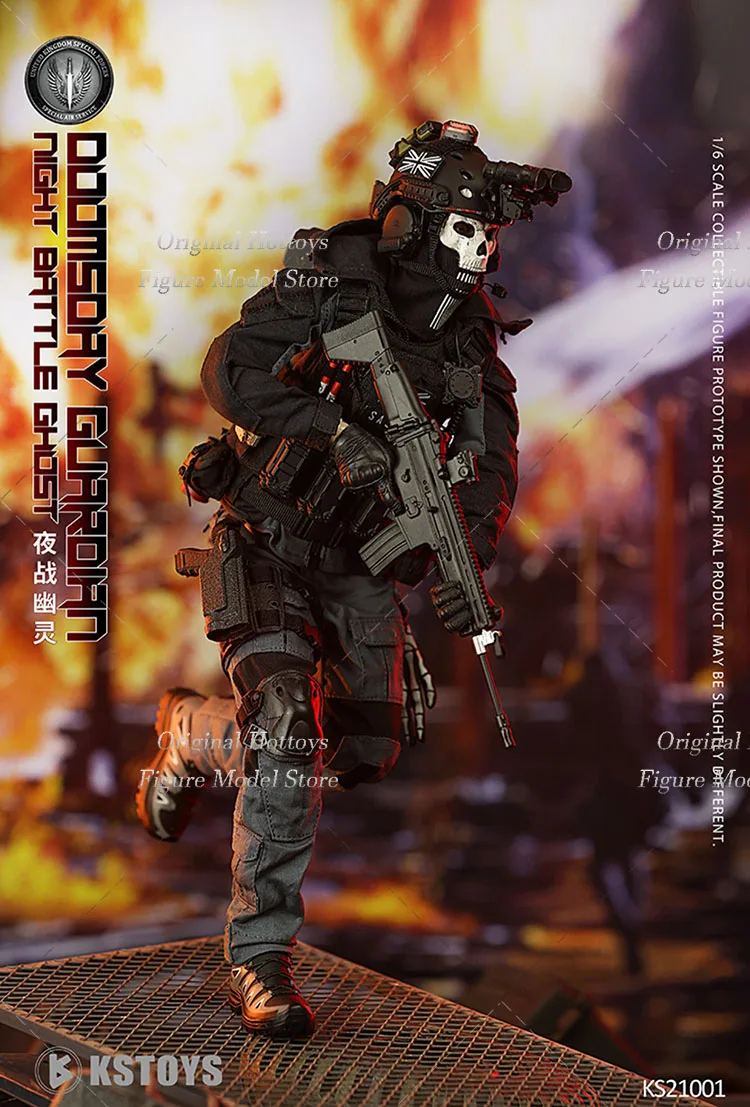 KS21001 1/6 Scale Male Soldier Night Battle Ghost Army Warrior Full Set 12-inch Action Figure Model Toys Gifts Collection