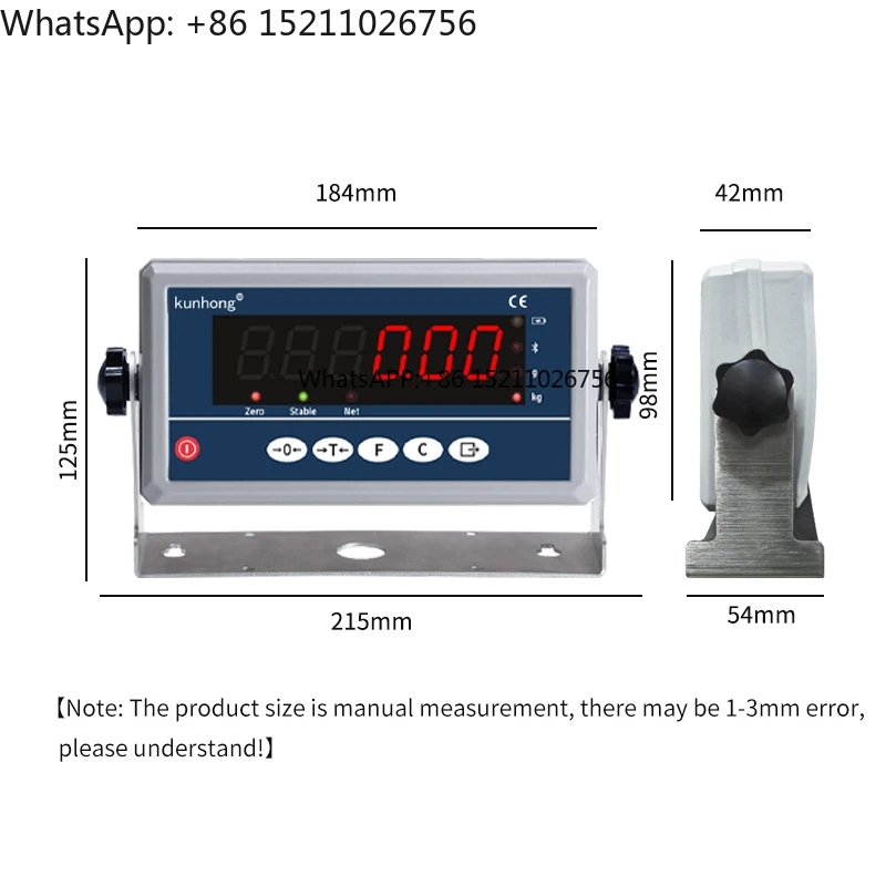 KH-2199-F1 Indicador de pesagem digital de comunicação com display LED de alta precisão para balança de piso