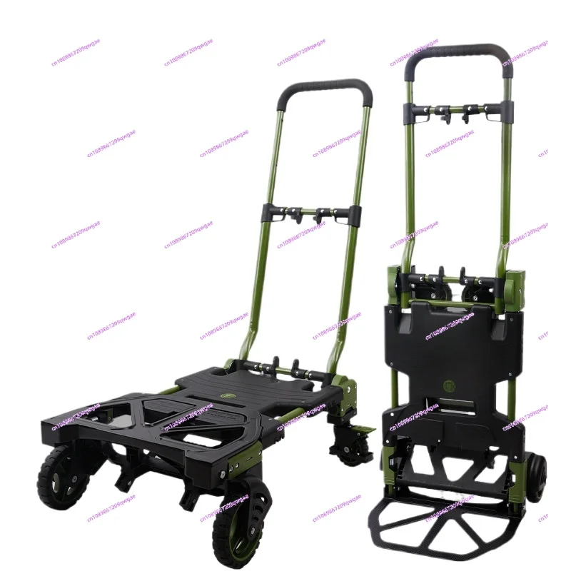 

Household Luggage Cart Portable Folding Trolley Outdoor Camping Wagon Collapsible Hand Truck Multifunction Home Use