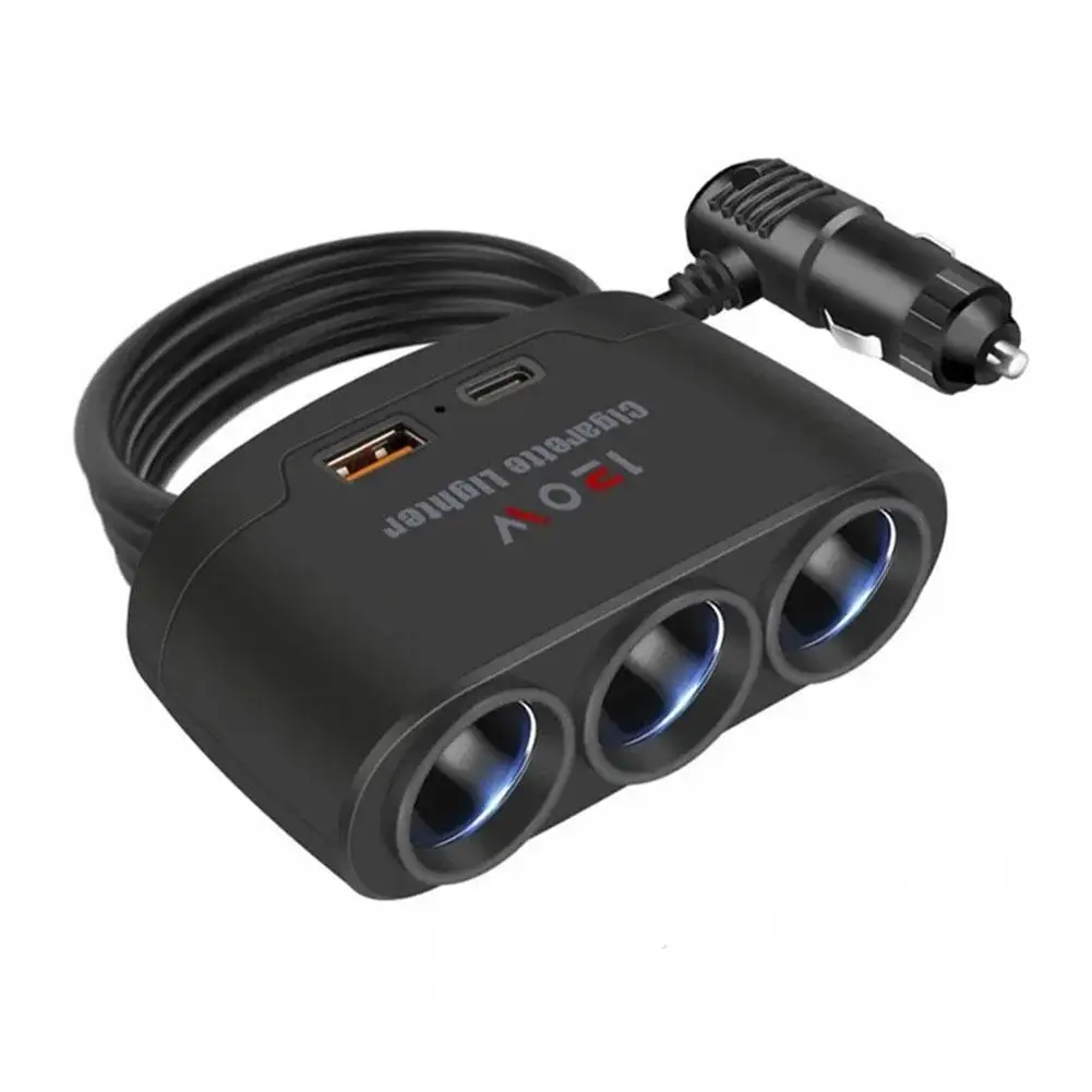 3 in 1 Dual-USB-Buchse 120W Auto Zigaretten anzünder Splitter 12V 24V Schnell ladegerät Stecker Telefon Netzteil für Auto DVR GPS Dashcam – Detail 13