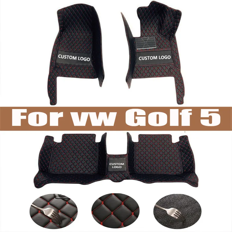 

Car Floor Mats For VW vw Golf 5 MK5 2008 2007 2006 2005 2004 Carpets Foot Pads Accessories Interior Rugs Replacement