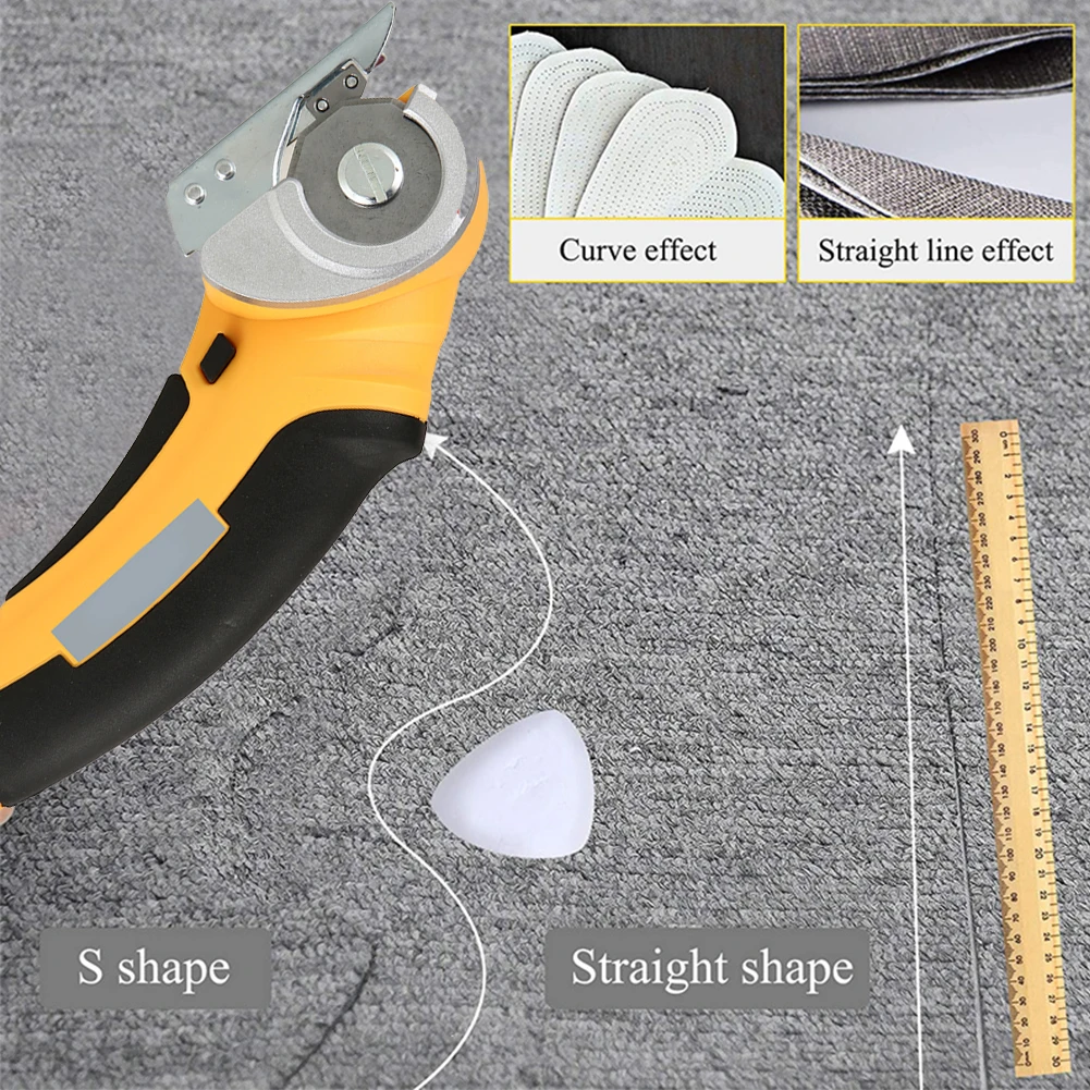 Imagem -06 - Tesoura Elétrica Recarregável Máquina de Corte de Pano Costura de Couro Tailor Scissor Lâmina de Aço de Tungstênio Ferramenta de Mão Lítio 3.6v