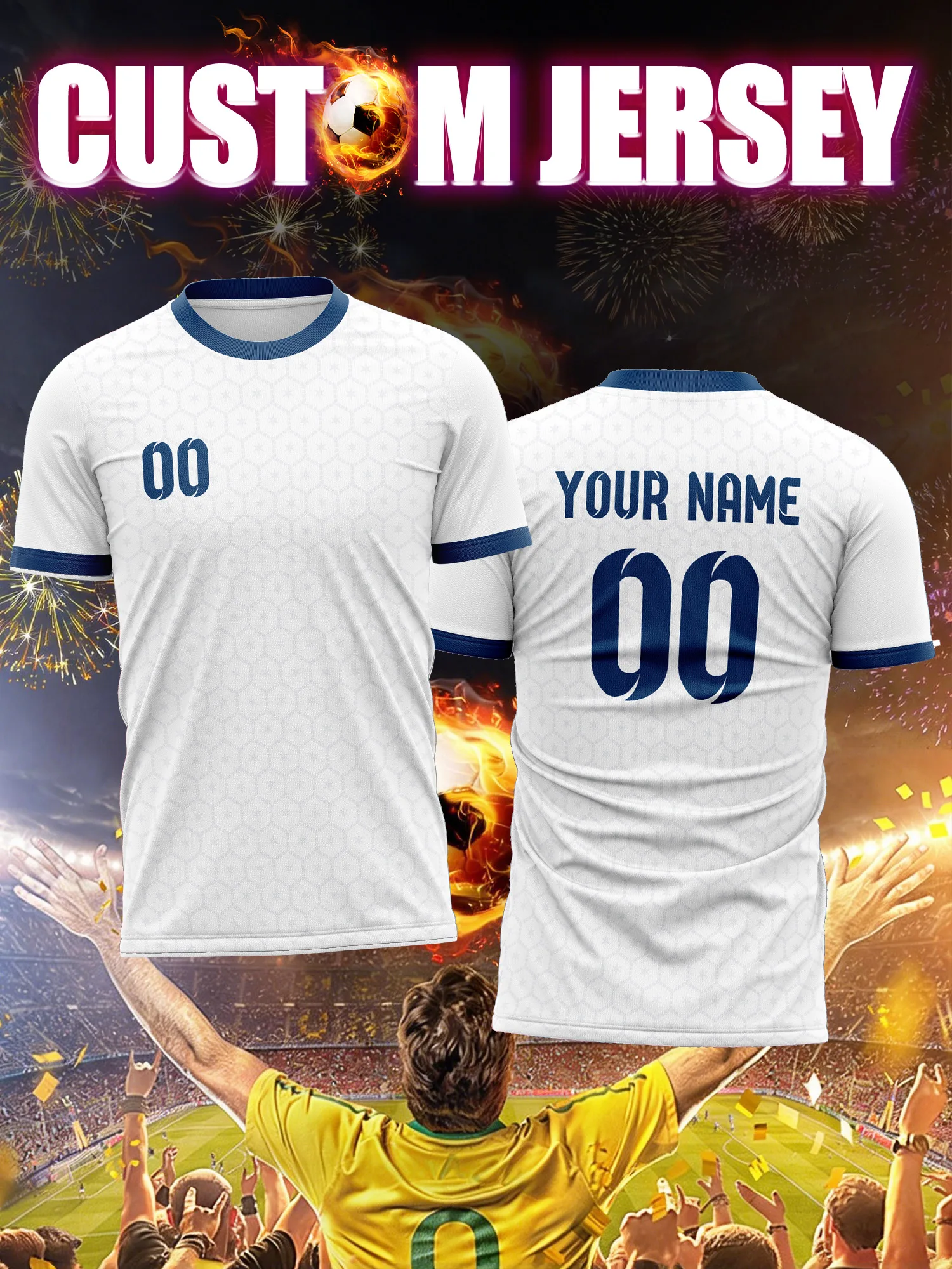 

Футбольная форма с индивидуальным изображением, номером и именем, износостойкая ткань, устойчивая к затяжкам, прочная тренировочная одежда для футбола