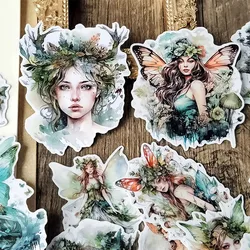 Stickers Watercolor Forest Tree House Butterfly Elf Fairy Stickers DIY Scrapbook Diary  Project Decoration  Vintage Scrapbooking
