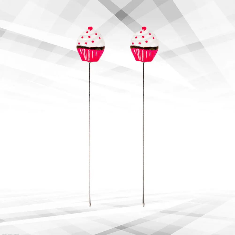 

2Pcs Premium Cake Testing Needle Stainless Steel Baking Tool Heat Resistant for Cake Muffin Bread Doneness Indicator Kitchen