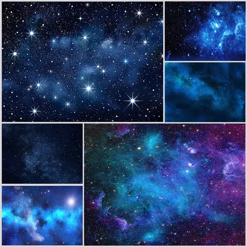 Fondo de fotografía de noche de cielo oscuro estrellado de estrellas fondo de Fond personalizado para retrato de bebés niños sesión fotográfica estudio fotográfico