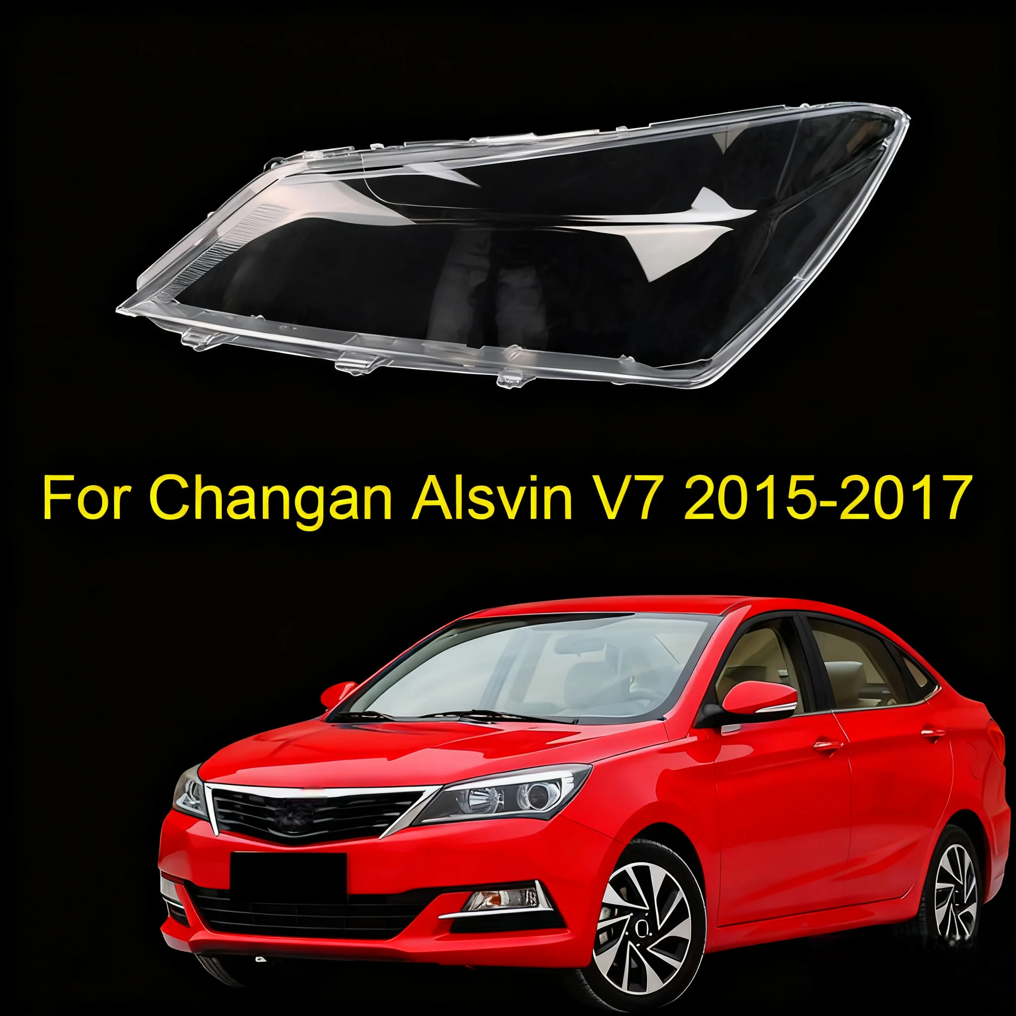 Car Headlight Cover For ChangAn Alsvin V7 2015 2016 2017 Headlamp Lampshade Lampcover Head Lamp Light Covers Glass Lens Shell