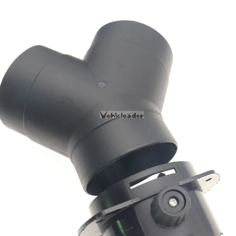 60mm/75mm Y Branch T Piece Air Vent Ducting Outlet Connector For Webasto Air Diesel Parking Heater Exhaust W/Regulating Valve