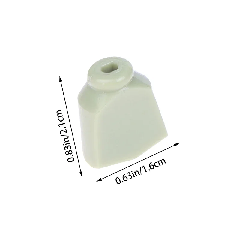 Afinadores de guitarra eléctrica popular, mango de cabeza de botón, mango de sombrero, mano trapezoidal de plástico sin tornillos de instalación, 6 uds.