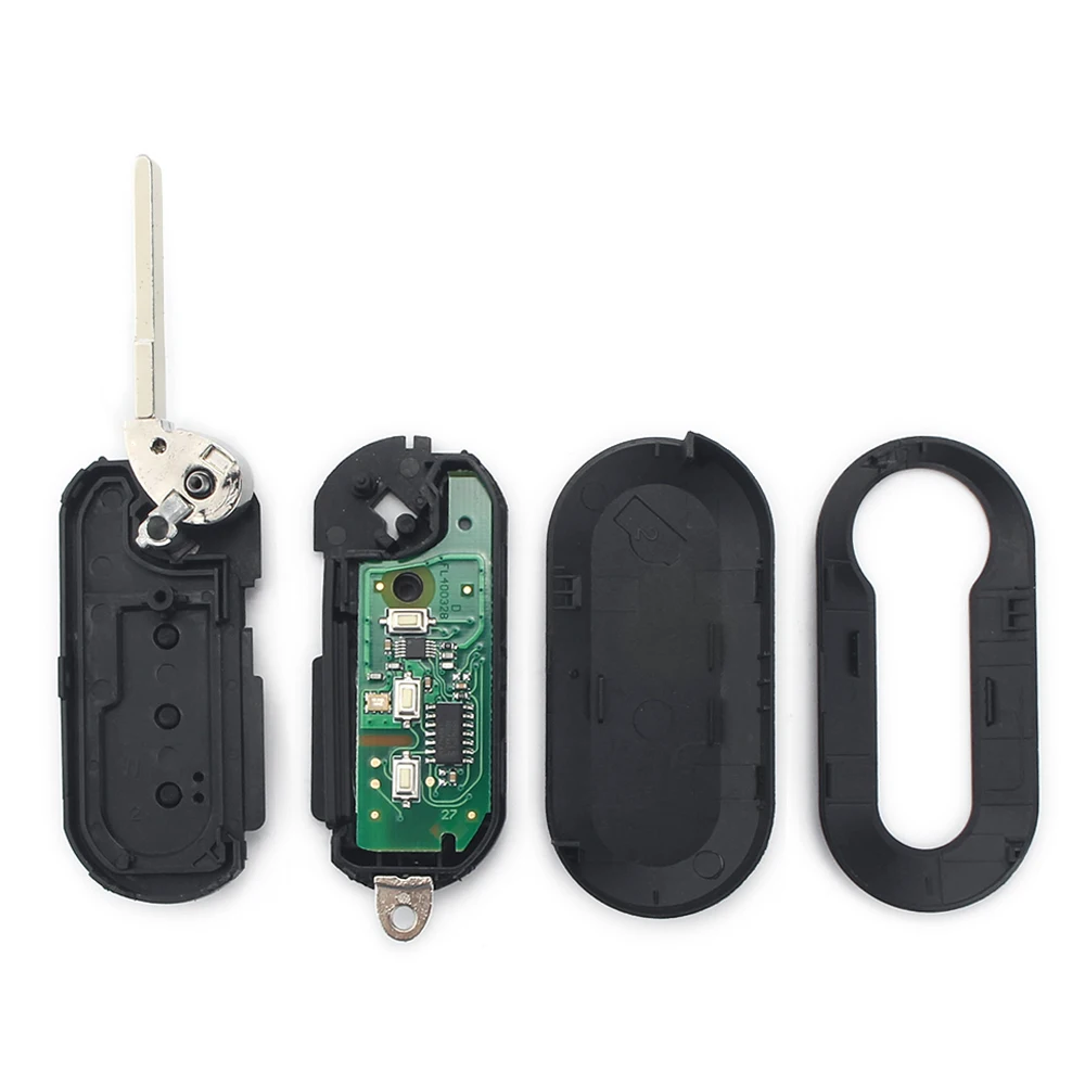 KEYYOU Remote Car Key 3 Button for FIAT GRANDE PUNTO 500 BRAVO DUCATO PANDA Marelli / Delphi BSI System 433MHz ID46