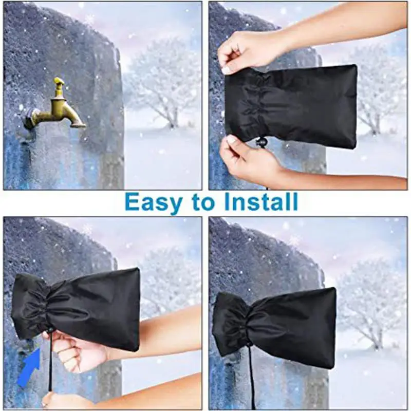 Winter Waterproof Outdoor Faucet Cover Insulated Faucet Covers Garden Faucet Socks for Freeze Protection Reusable Tap Protector