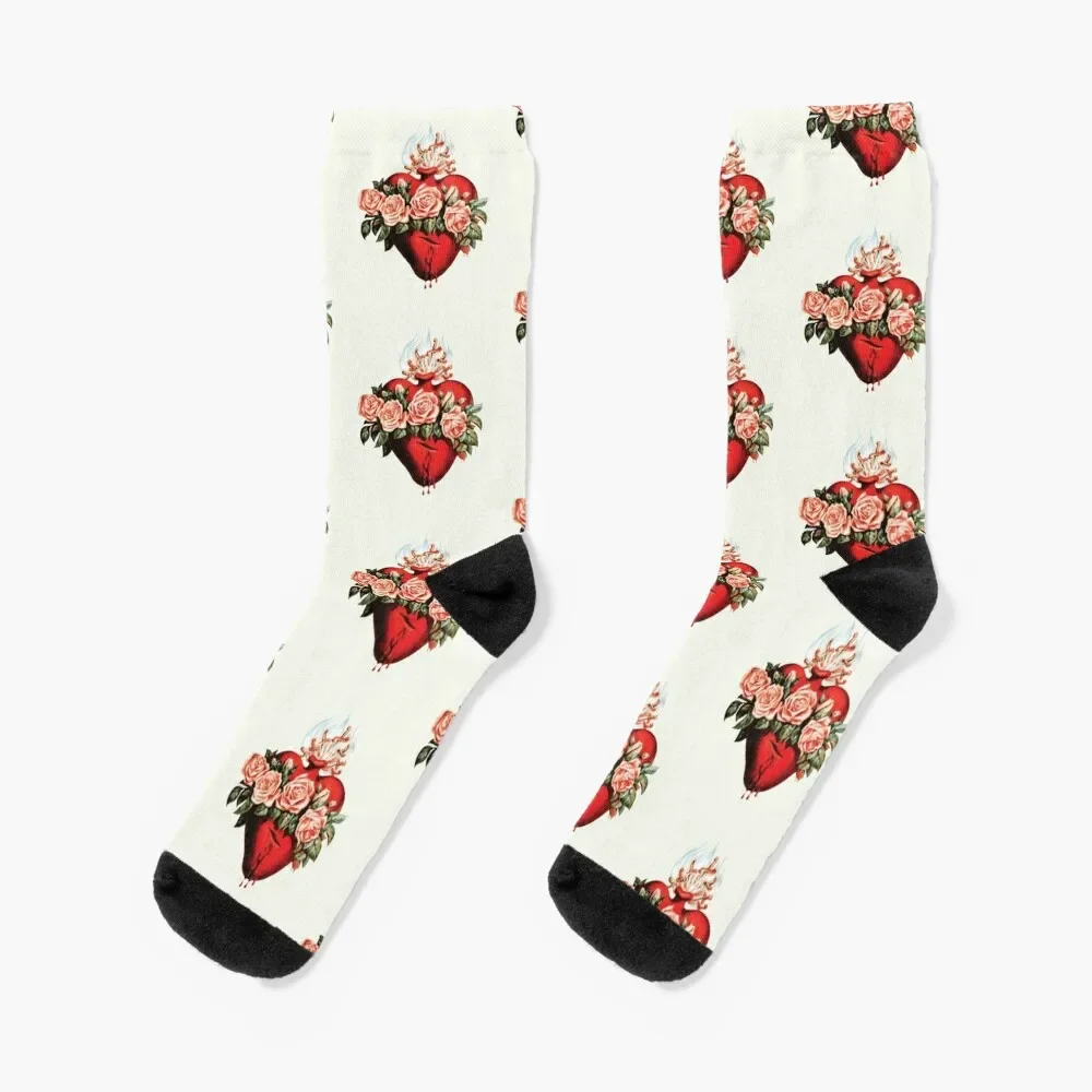 Immaculate Heart of Mary Vintage Socks funny sock valentine gift ideas Women Socks Men's