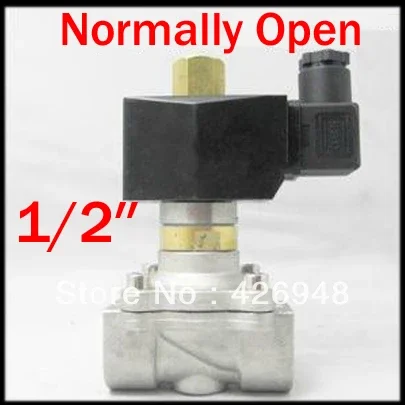 

1/2" 16mm Port Stainless Steel Normally Open 2-Way Electric Solenoid Valve Viton Oil Acid,110V AC 220V AC 12V DC 24V DC