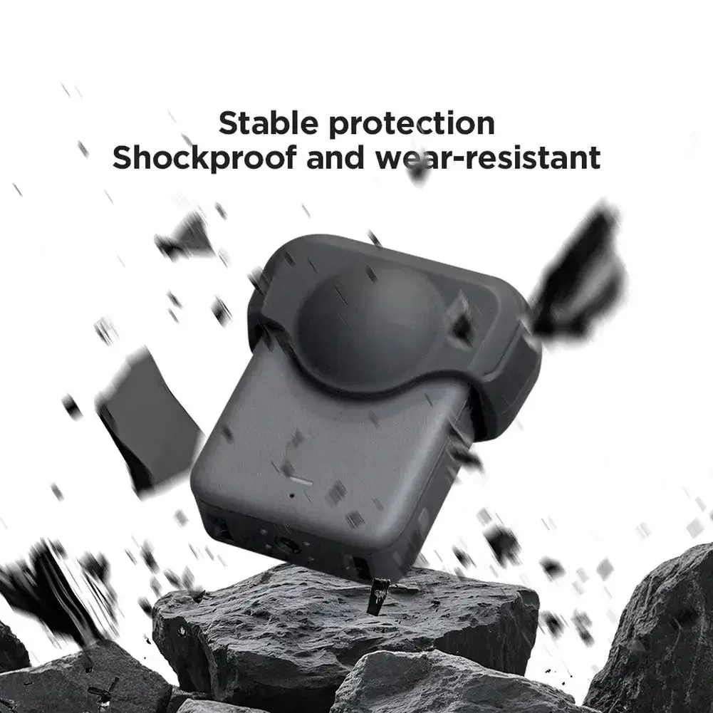 Osmo 360 cubierta protectora de silicona cabeza de espejo anticaída lente de cámara deportiva panorámica accesorio a prueba de polvo