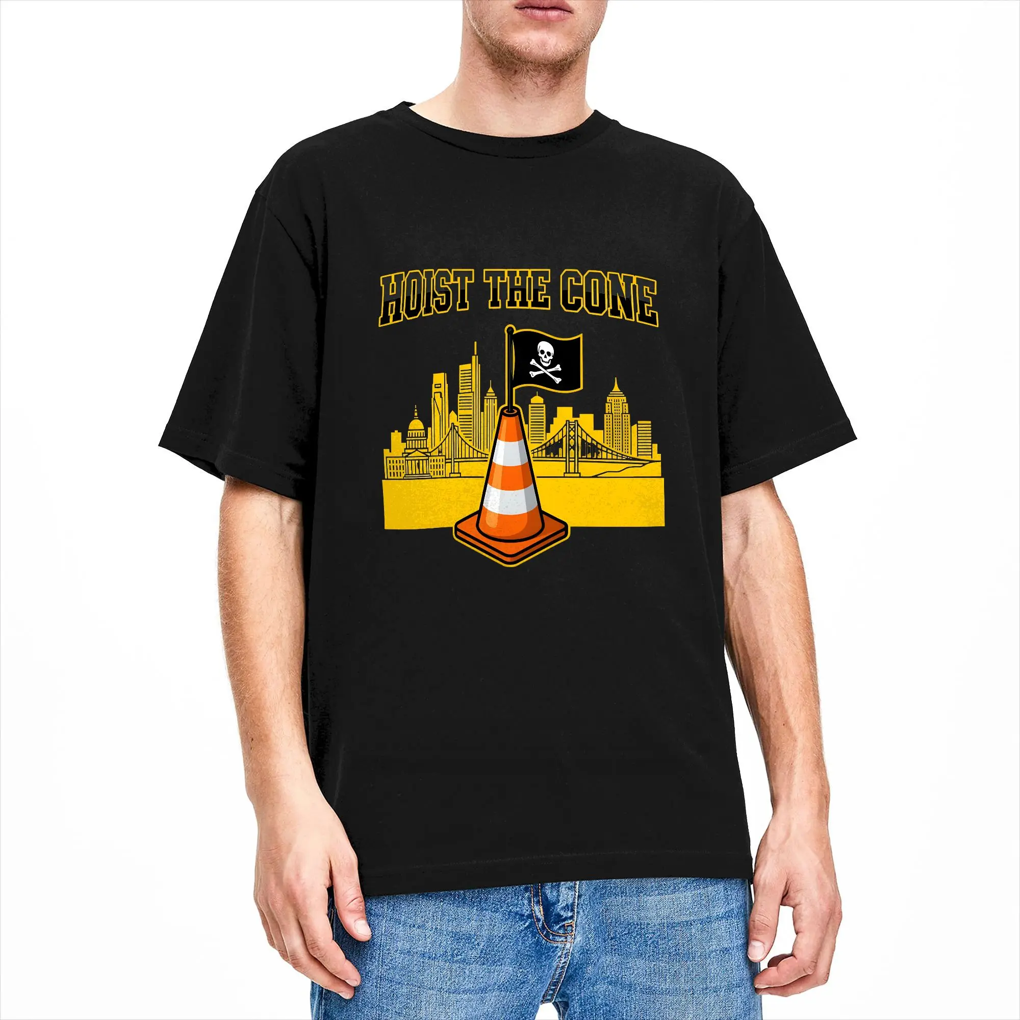 Men's Hoist The Cone T Shirts  Pure Cotton Clothes Novelty Short Sleeve Crew Neck Tee Shirt Printed T-Shirt