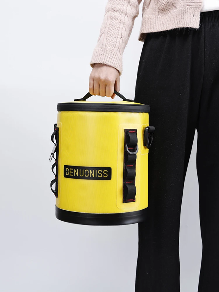 thermally-insulated-tpu-ice-bucket-8l12l-waterproof-fishing-camping-food-lunch-box-cooler-heat-preservation-bag-outdoor-use