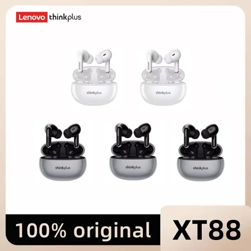 Lenovo XT88-auriculares inalámbricos con Bluetooth, batería de Larga modo de reposo, TWS, deporte, micrófono Binaural HD, Original, 5 uds.