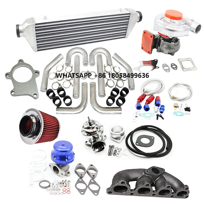 

Turbocharger T3T4+ 38MM TURBO WASTEGATE+Cast Manifold for Honda 88-00 Civic DelSol CRX D15 D16 FMIC