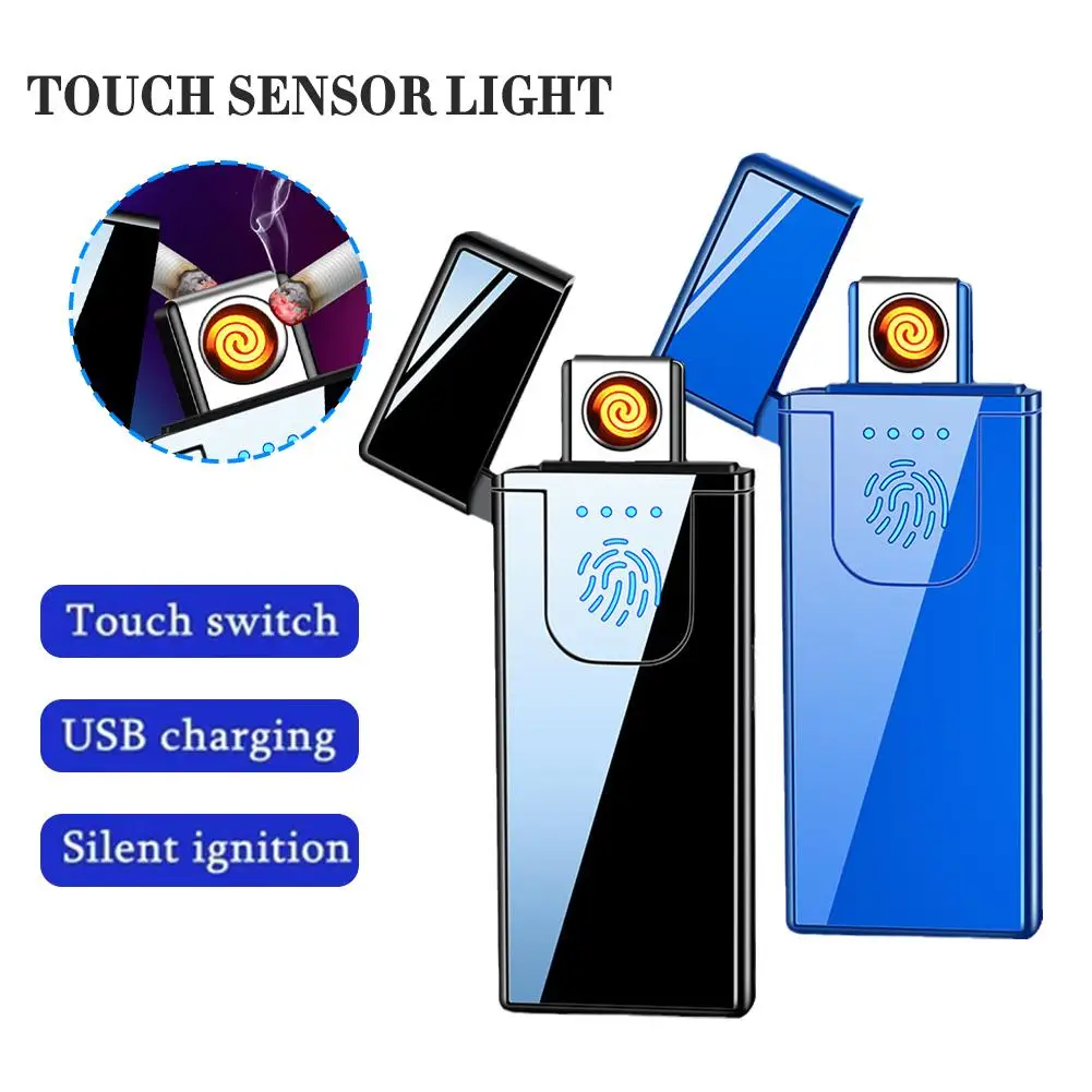 -sensitive Igniter Usb Charging Double-sided Ignition Ultra-thin Gift Trend Advertising Windproof A4g5