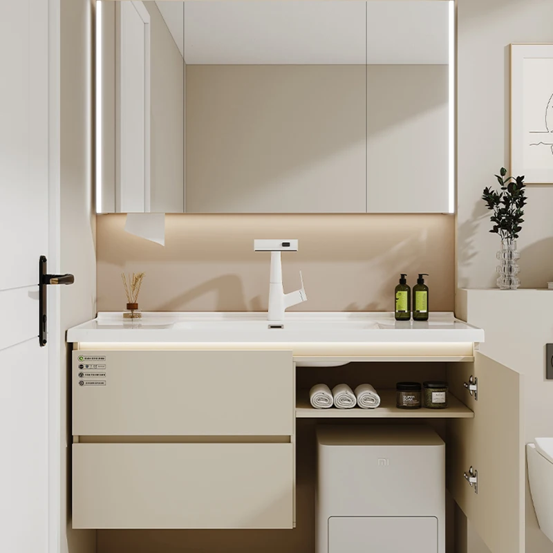 

Fashion Decorations Bathroom Cabinet Organizer Mirror Dressers Toilet Bathroom Cabinet Interior Paper Gabinete Trendy Furniture