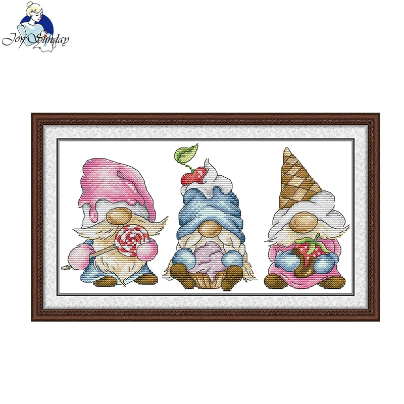 Cross Stitch Kit Joy Sunday Dwarf Apparel HD Pattern Printed Counted Fabric Aida 16/14/11CT DIY Embroidery Kit With Gift New Hot