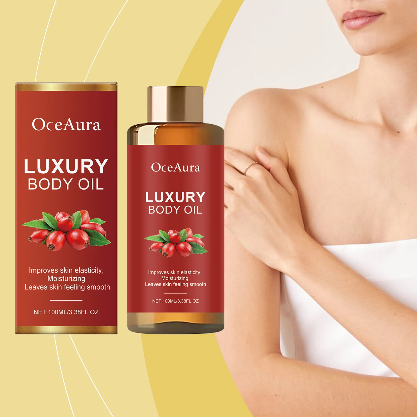 Magisches Luxus-Körperöl für Spa-Muskelentspannung, lindert Müdigkeit, verbessert feine Linien, strafft die Poren, zartes, glattes, aufhellendes Öl für die Haut