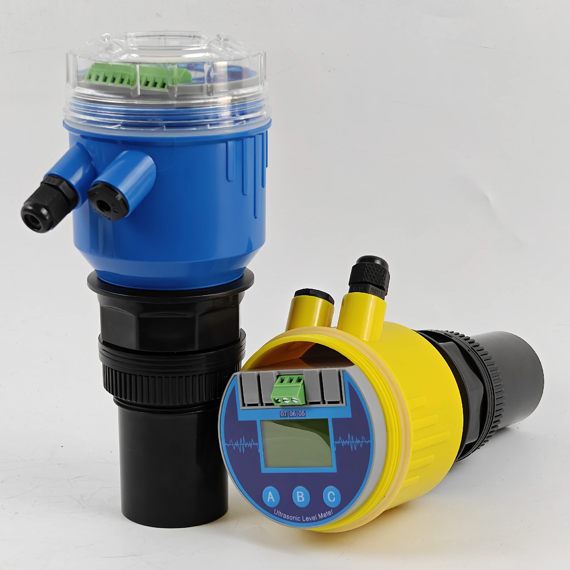 Instrument Ultrasonic Liquid Level Sensor 2-wire 4-20mA Plastic ABS