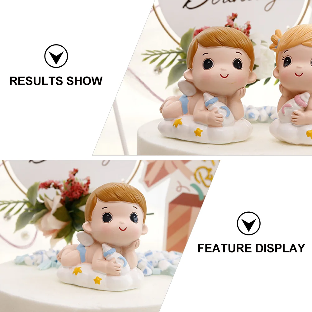 Operitacx Car Decor Prince Birthday Figures Resin Little Figurine Cupcakes Kids Boys Girls Birthday