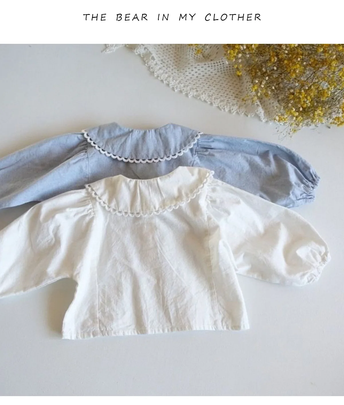2026 Mädchen-Stickerei-Shirts 0-3 Jahre Frühling Baby-Mädchen-Blusen Süße Kleinkind-Mädchen Peter-Pan-Kragen Langarm-T-Shirt – Detail 3