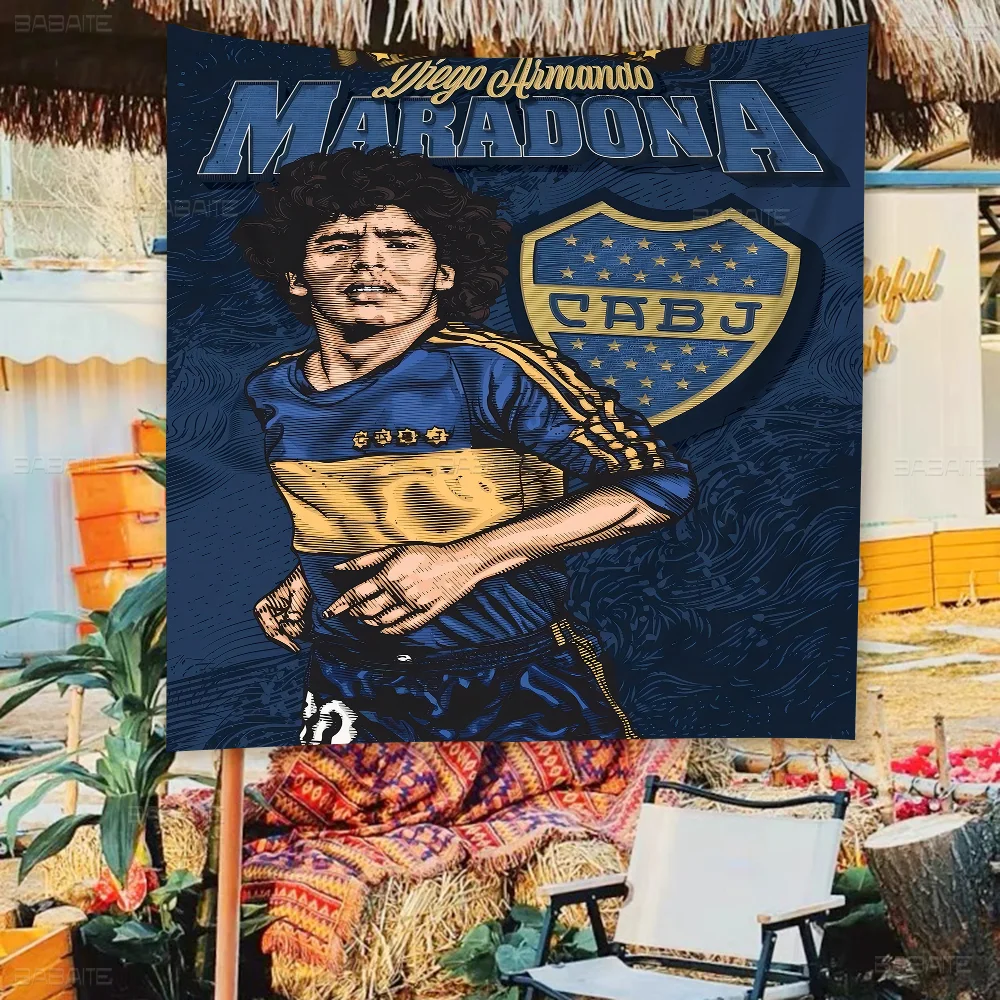 Diego Maradona Hopestyle Art Cartoon Flag Wall Hanging Banner Decoration Household Home Decor