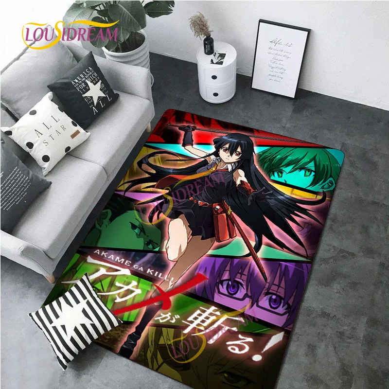 Akame Ga Kill rug living room bedroom decoration floor mat Fantasy Japan animation Children's bedroom bathroom door mat carpet.