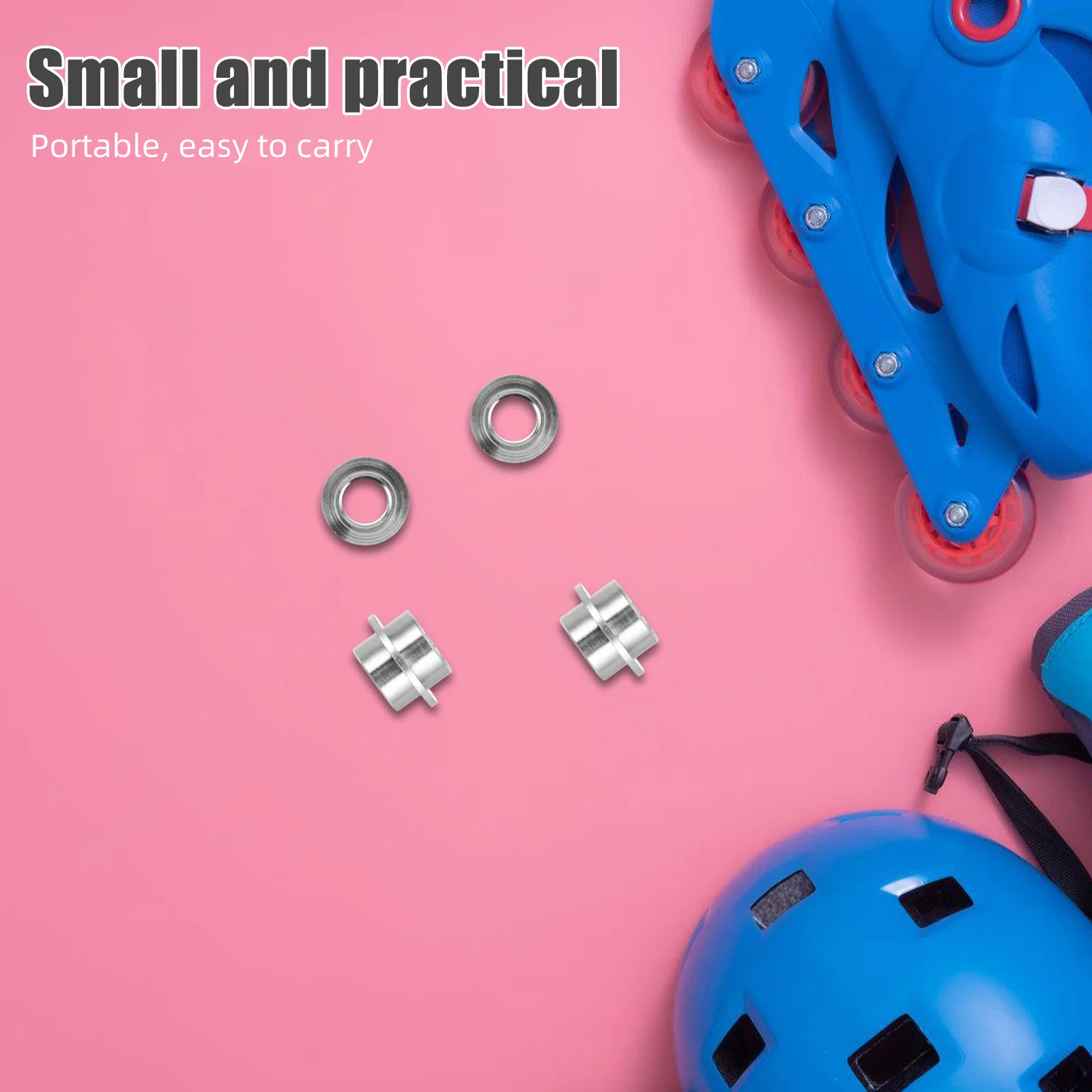 

20Pcs Robust Aluminum Bearing Spacers Shock Absorption Skateboard Roller Skate Parts Outdoor Indoor Use Scooter Wheel Bearings