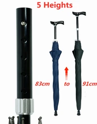 Adjustable 5 Heights Cane Umbrella for Men Multi-purpose Walking Stick Climbing Anti-skidding Crutch Umbrellas