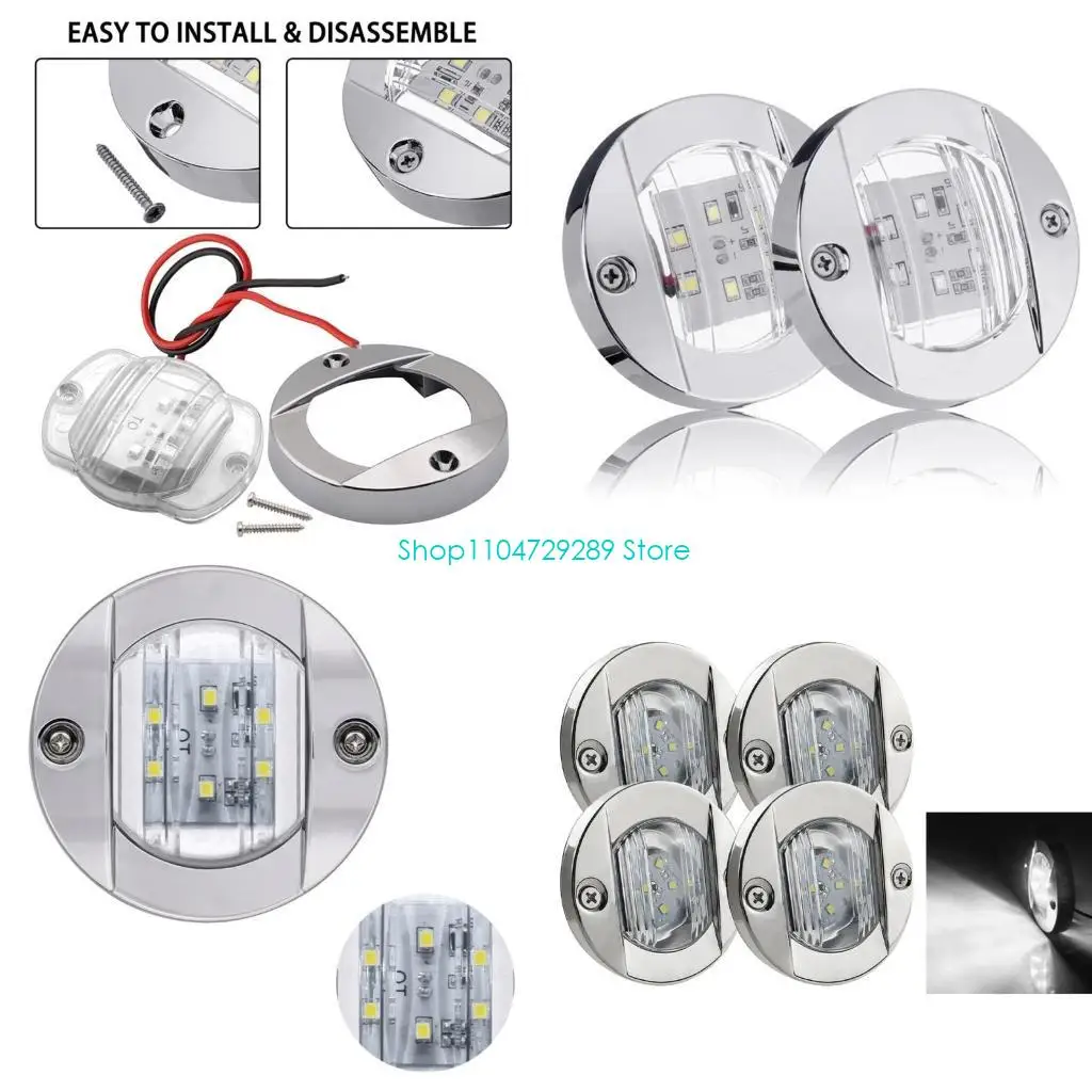 

D8KE Marine Boats LED Stern Light Deck Courtesy Light Marine Interior Cabin Lights 4x