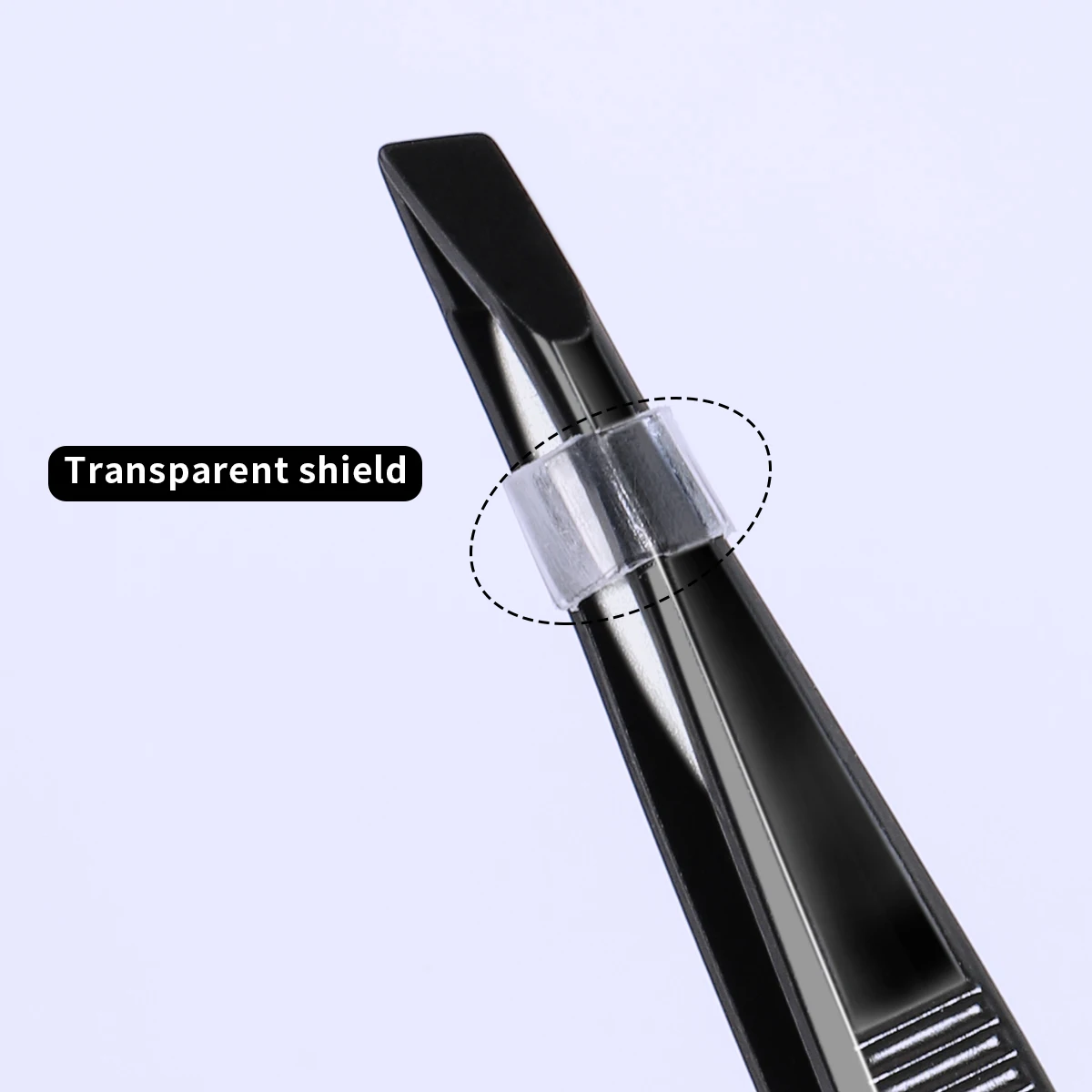 1/2pcs black stainless steel tweezers, with two styles of flat mouth and oblique mouth, eyebrow plucking and other tools.