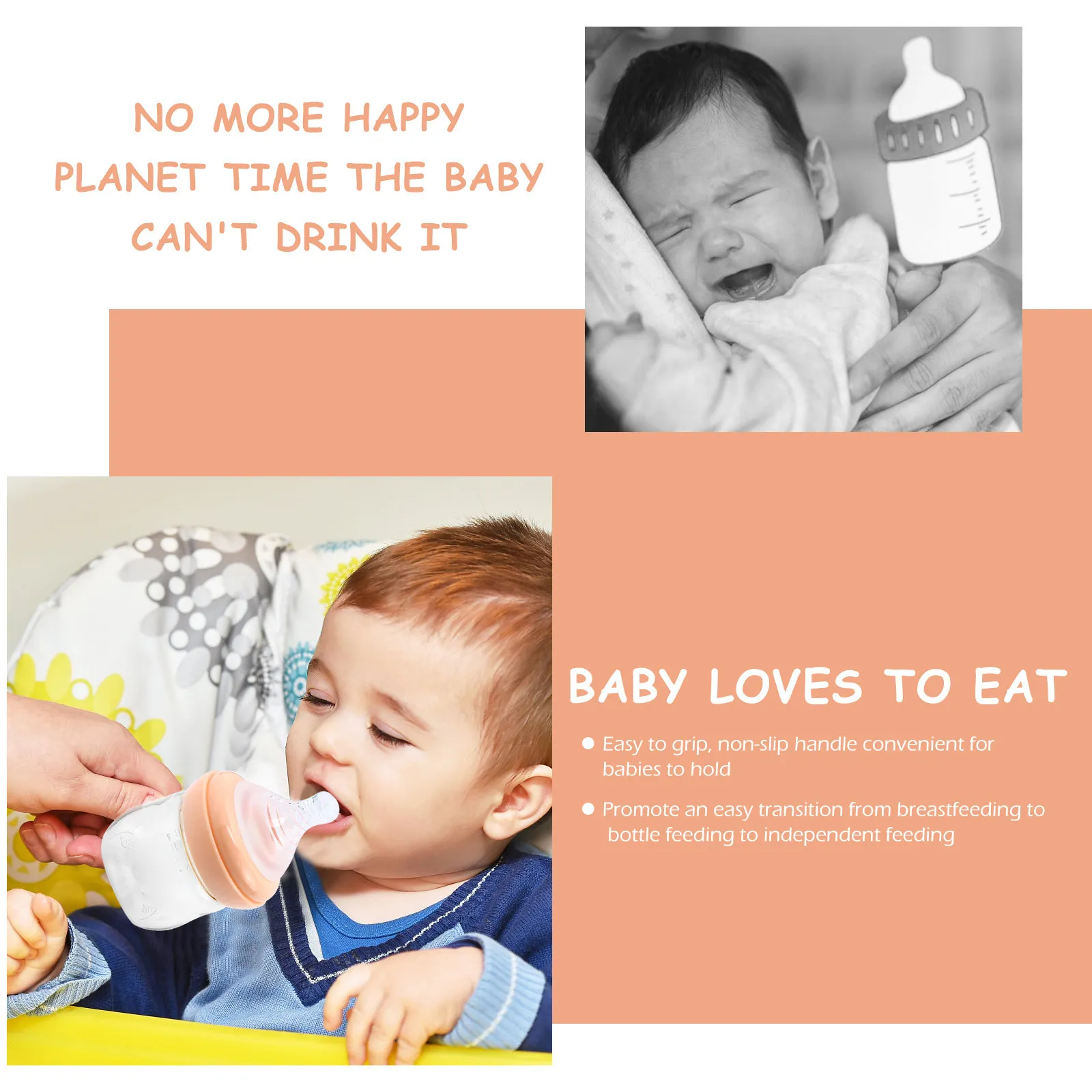 

1 шт. детская бутылочка для молока 90 мл с широким горлышком, разборная конструкция, легко моется, портативная, легкая, прозрачный корпус, для кормления новорожденных