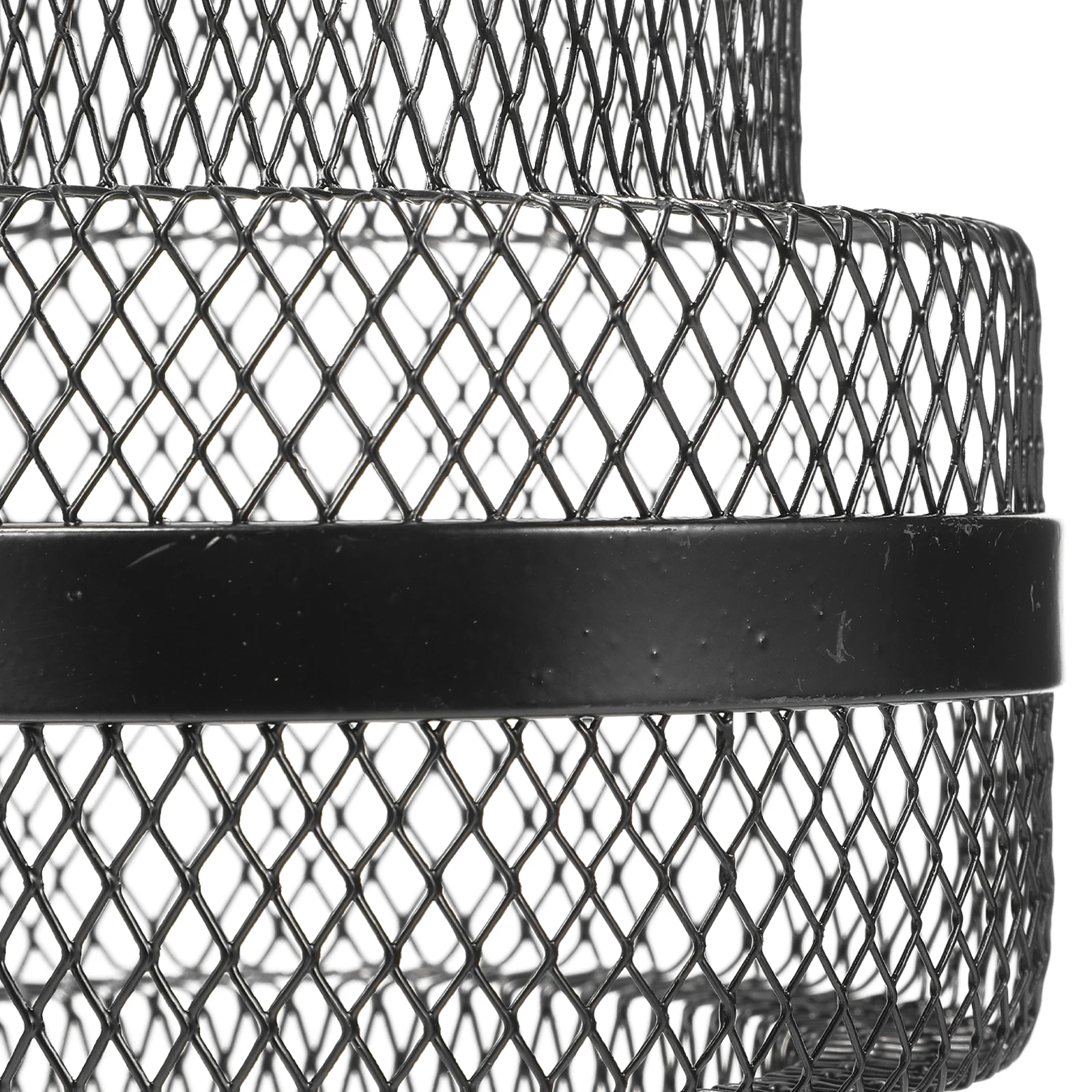 

Metal Hollow Diamond Mesh Lamp Shade 125mmDia 140mmH Black Pendant Light Cover Kitchen Bar Lighting Accessories