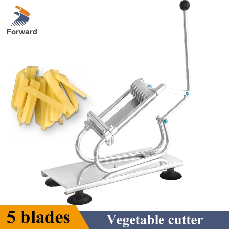 

5 Blades Choice Manual Vegetable Cutter Potato Cucumber Stripes Cutting Machine 8mm 10mm 12mm