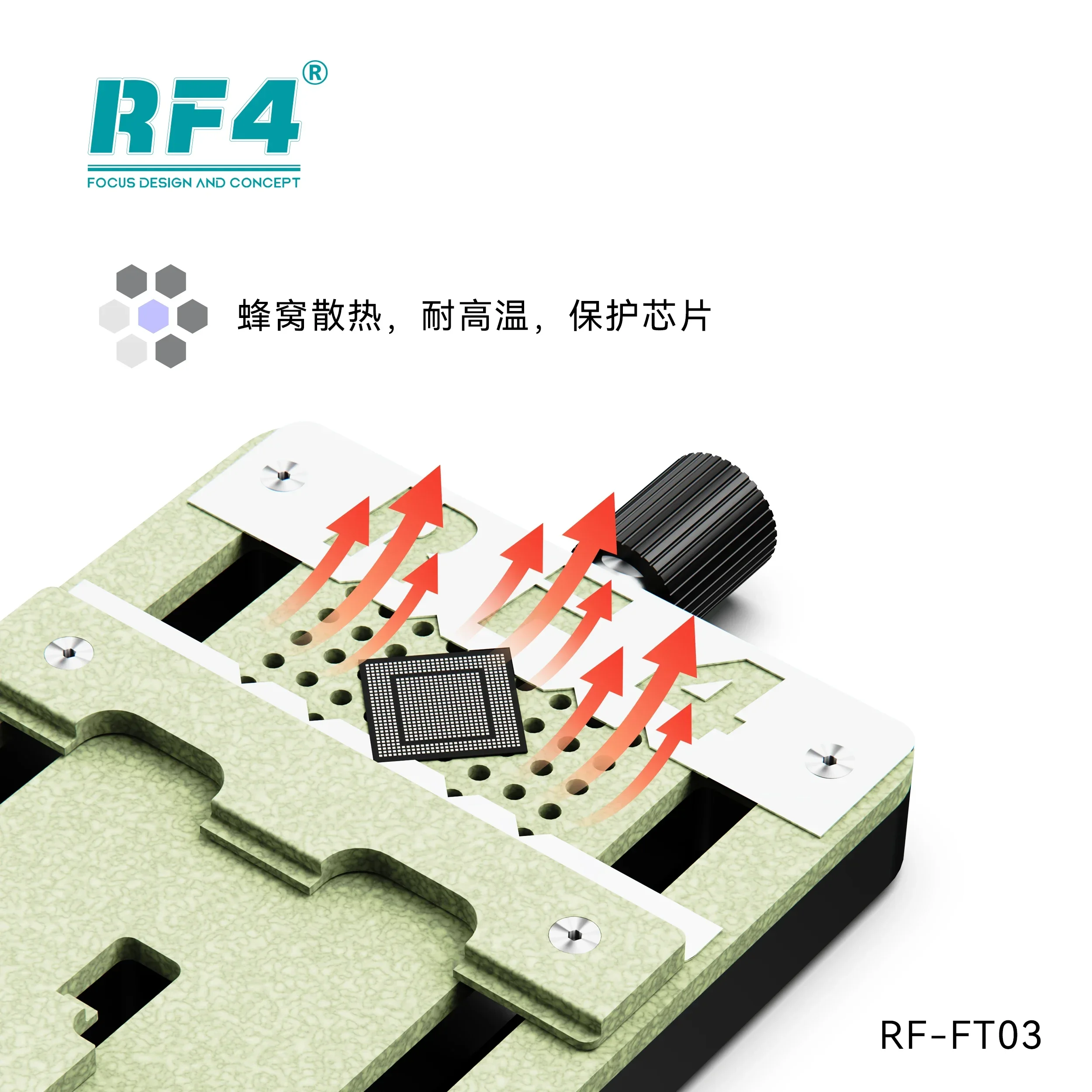 Accesorio de reparación multifunción RF4, RF-FT02, FT03, FT11, placa base de teléfono móvil, PCB, CPU, Chip, desoldador, herramienta de fijación de reparación fija