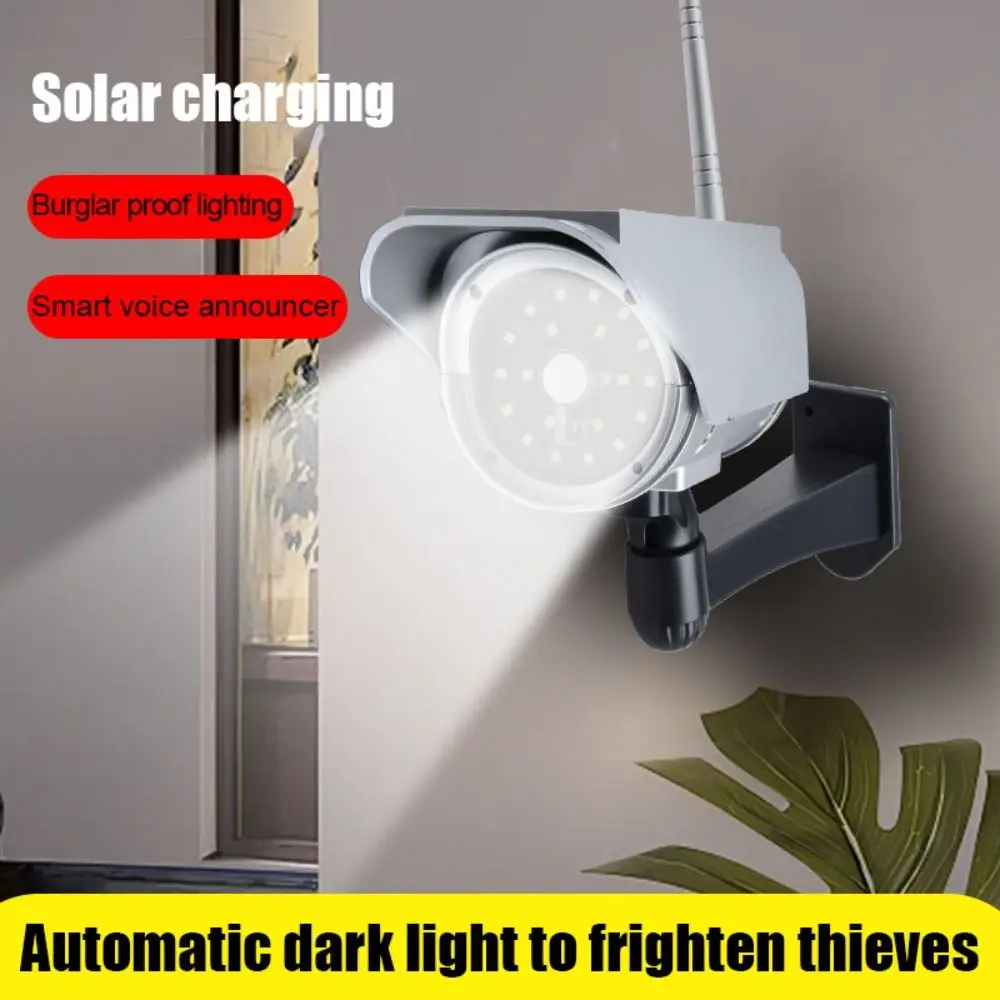 Intelligent Voice Prompt Simulation Monitoring Light Anti Theft Remote Control Solar Light Energy Conservation Waterproof