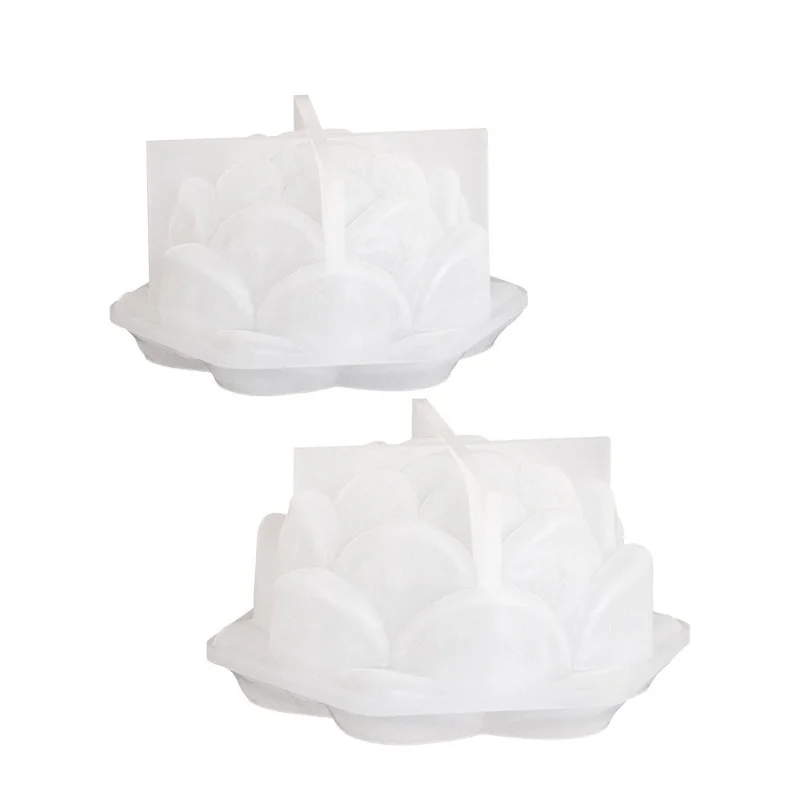 3d Lotus Aroma Plaster Candle Silicone Mold DIY Candle Cup Storage Box Resin Mold Crafts Ornament Decoration